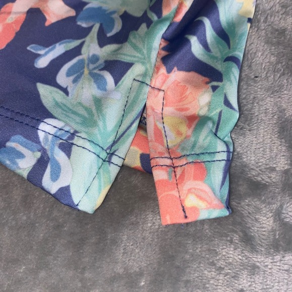 Bad Birdie Mens L Lei'd Polo Shirt Floral Aloha Golf Performance UPF 50 NWT - Picture 10 of 11